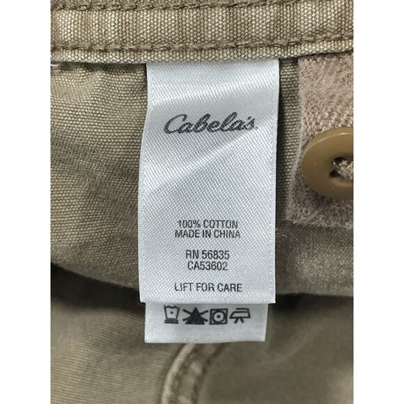 Cabela’s Outdoor Gear Men’s Tan Hiking Cargo Shorts Sz 42” Waist 100% Cotton - Picture 12 of 13